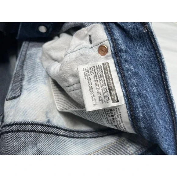 Levis 501 Button Fly Jeans White Oak Cone Denim Acid Wash Tag Size 32/30 - Picture 9 of 11